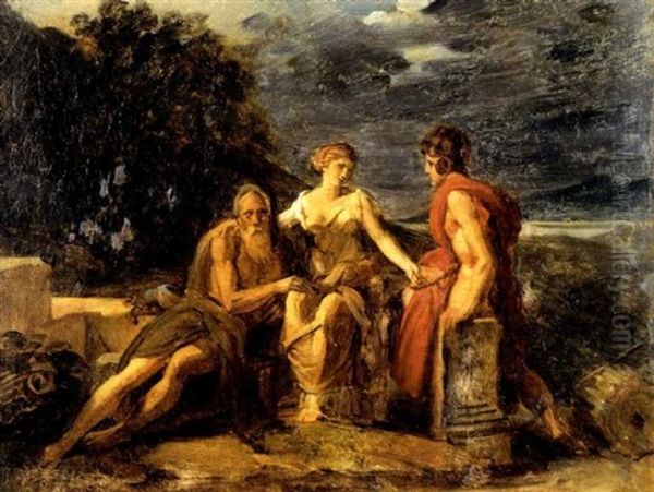 Les Trois Ages De La Vie Oil Painting by Francois Pascal Simon Gerard