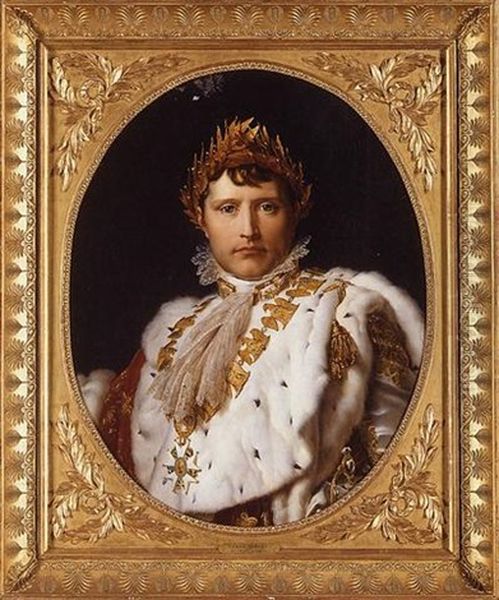 Portrait Of Napoleon I In His Imperial Robes Oil Painting by Francois Pascal Simon Gerard