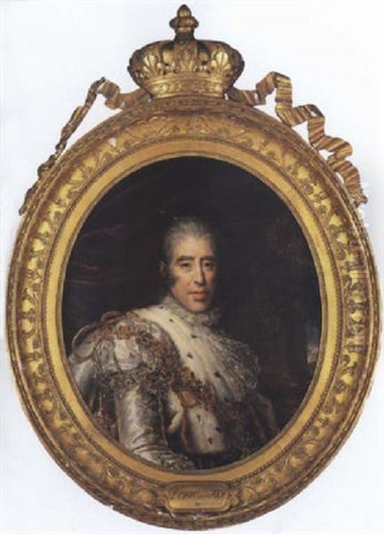 Portrait Du Roi Charles X Oil Painting by Francois Pascal Simon Gerard