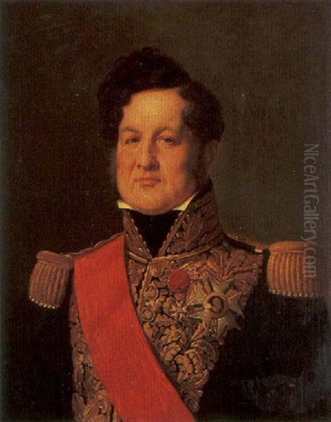 Portrait Of King Louis Philippe In Uniform by Francois Pascal Simon Gerard