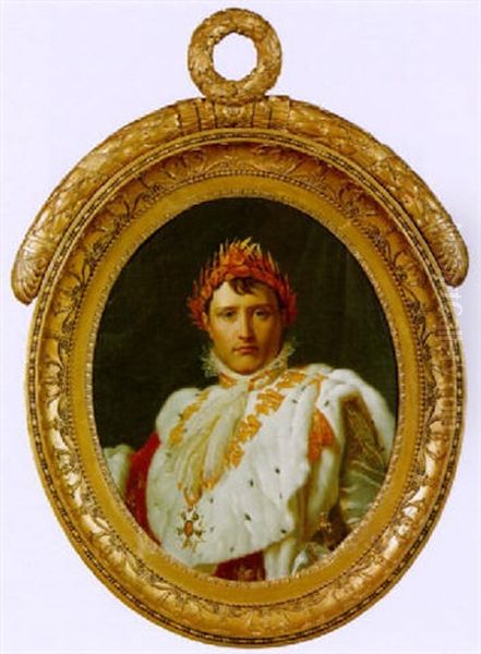 Portrait Napoleons I. Im Kronungsornat Oil Painting by Francois Pascal Simon Gerard