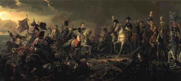 Bataille D'austerlitz Oil Painting by Francois Pascal Simon Gerard