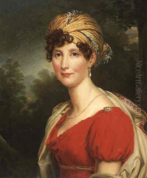 Portrait De La Duchesse De Rohan Oil Painting by Francois Pascal Simon Gerard