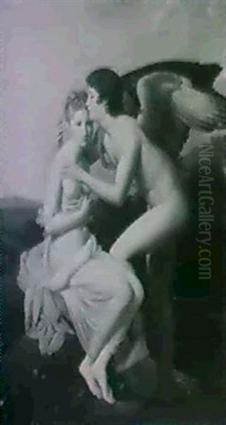 Cupid And Psyche Oil Painting by Francois Pascal Simon Gerard