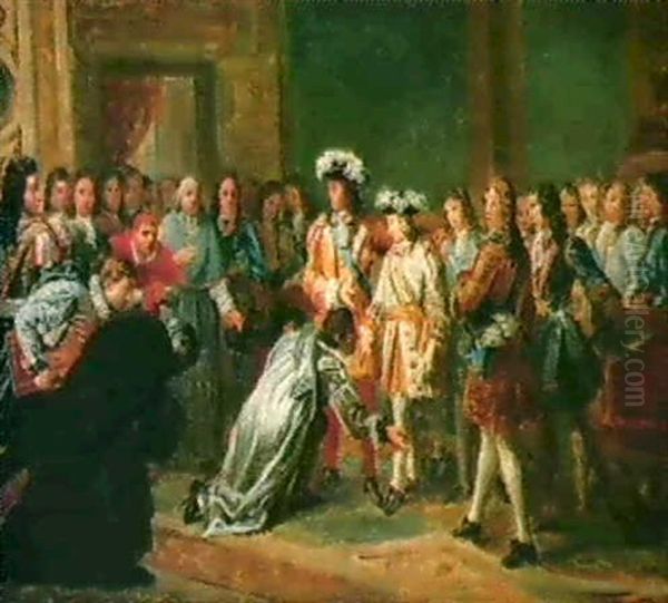 Philippe De France, Duc D'anjou, Proclame                   Roi D'espagne Oil Painting by Francois Pascal Simon Gerard