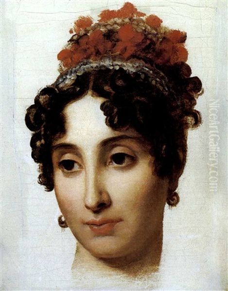 Portrait De Jeune Femme Oil Painting by Francois Pascal Simon Gerard