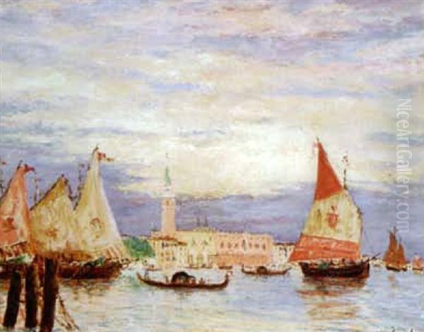 Venise, Vue De La Lagune Oil Painting by Henry Gerard