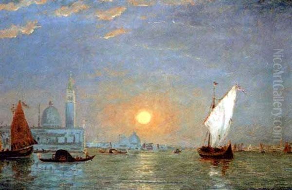 La Lagune De Venise Oil Painting by Henry Gerard