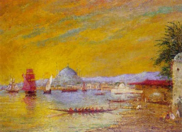 Caique Sur Le Bosphore Oil Painting by Henry Gerard