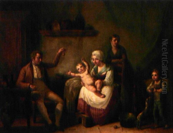 L'heureuse Famille Oil Painting by Marguerite Gerard