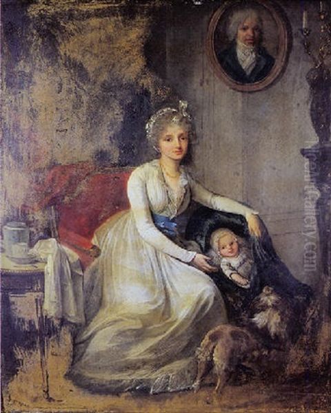 Jeune Mere Et Son Enfant Oil Painting by Marguerite Gerard