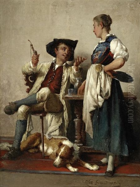 Telling The Tale Oil Painting by Theodore Gerard