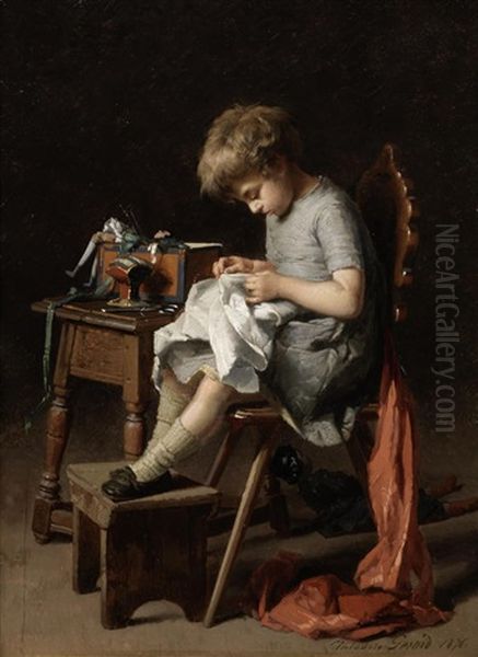 The Little Seamstress Oil Painting by Theodore Gerard