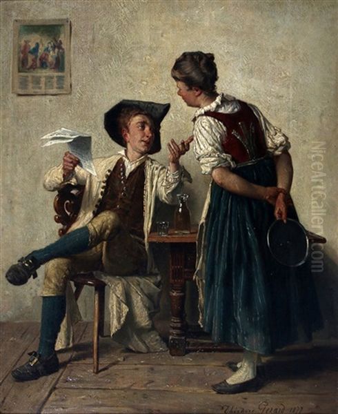 De Brief Oil Painting by Theodore Gerard