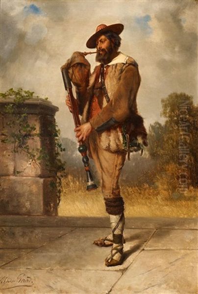 Dudelsackspieler Oil Painting by Theodore Gerard