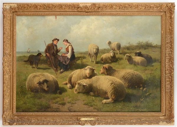 In The Pasture Oil Painting by Theodore Gerard