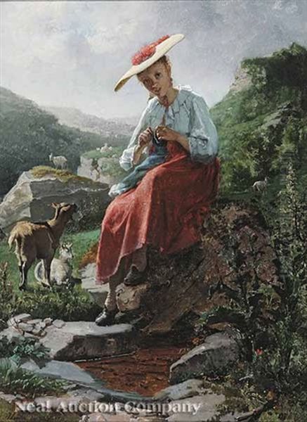 The Young Goat Herder Oil Painting by Theodore Gerard