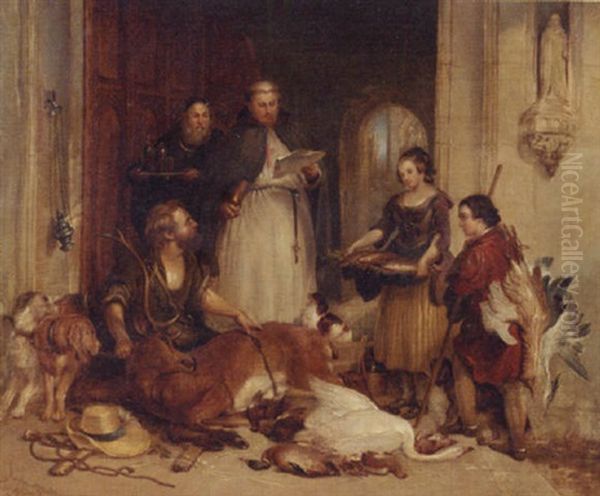 Blessing The Spoils Of The Hunt Oil Painting by Theodore Gerard