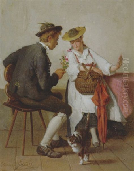 Het Aanzoek Oil Painting by Theodore Gerard