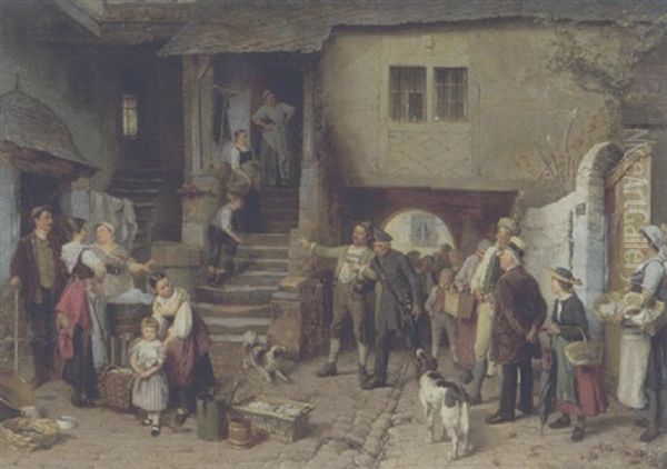 Die Heimkehr Des Veteranen Oil Painting by Theodore Gerard