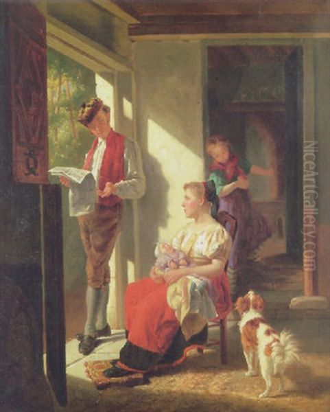 Landliche Idylle Oil Painting by Theodore Gerard