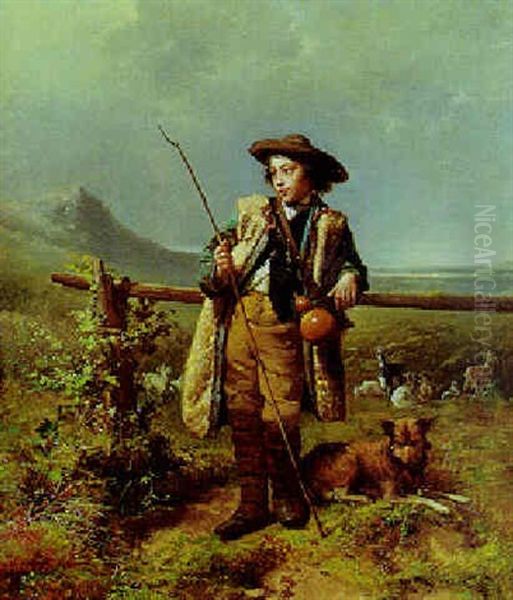 Jeune Berger Oil Painting by Theodore Gerard