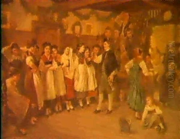 Mariage En Lorraine Oil Painting by Theodore Gerard