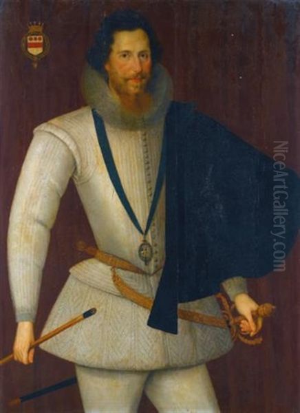 Portrait Of Robert Devereux, 2nd Earl Of Essex (1566-1601) Oil Painting by Marcus Gerards the Younger