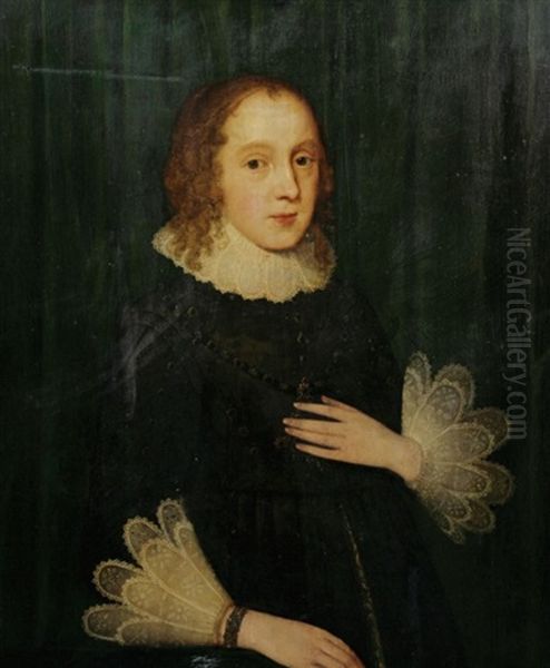 Portrait Of Mary (sidney) Herbert, Countess Of Pembroke (1561-1621) Oil Painting by Marcus Gerards the Younger