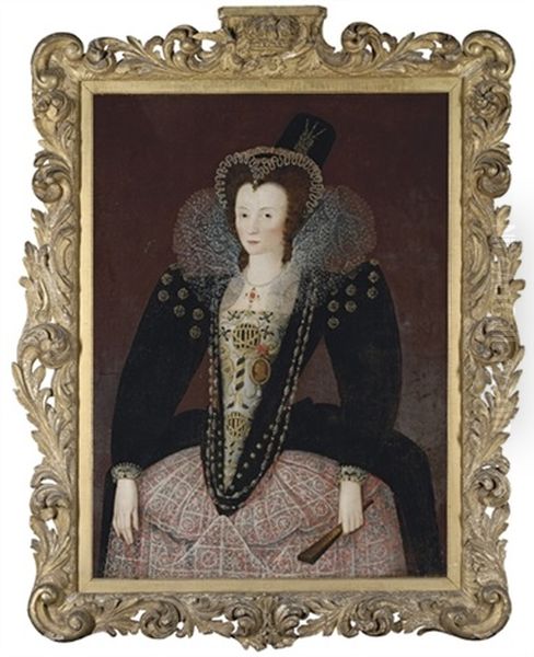 Portrait Of A Lady (lady Denman?) Oil Painting by Marcus Gerards the Younger