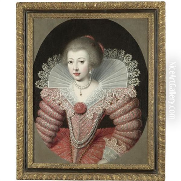 Portrait Of A Lady Oil Painting by Marcus Gerards the Younger