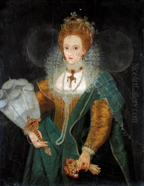 Portrait Of Queen Elizabeth I Oil Painting by Marcus Gerards the Younger