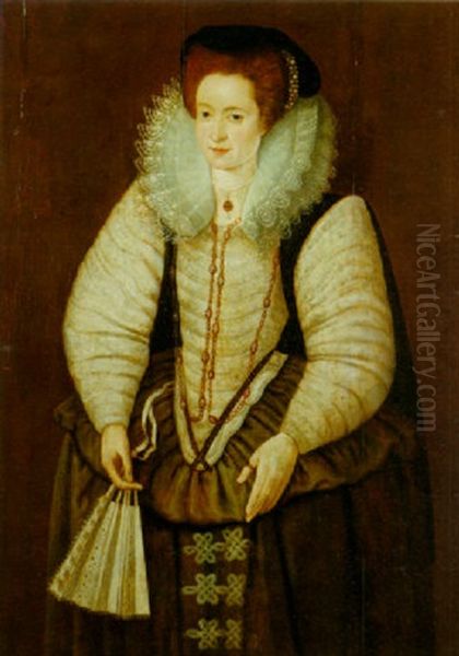 Portrait Of A Lady Oil Painting by Marcus Gerards the Younger