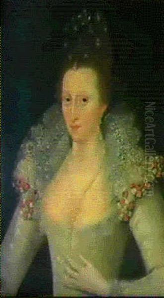 Bildnis Der Anna Von Danemark (1574-1619), Tochter          Friedrichs Ii. Von Danemark... Oil Painting by Marcus Gerards the Younger