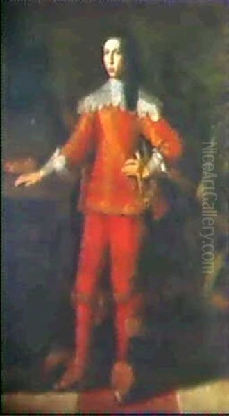 Portrait D'un Prince Anglais Oil Painting by Marcus Gerards the Younger