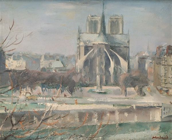 Notre-dame-de-paris Oil Painting by Abel Gerbaud