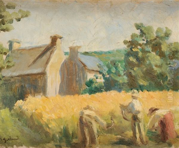 La Moisson Oil Painting by Abel Gerbaud