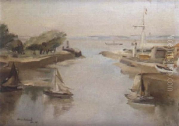 Entree Du Port Oil Painting by Abel Gerbaud