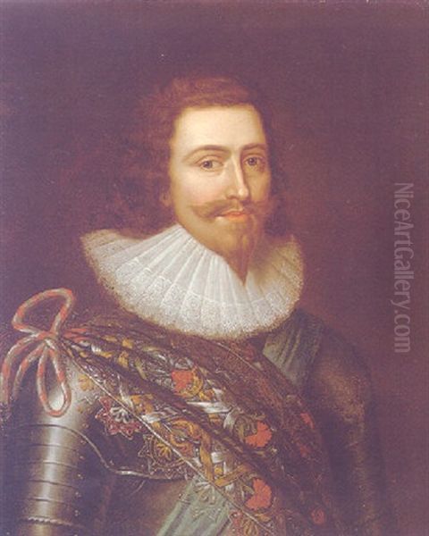 Portrait Of George Villiers, 1st Duke Of Buckingham Oil Painting by Balthazar Gerbier d'Ouvilly