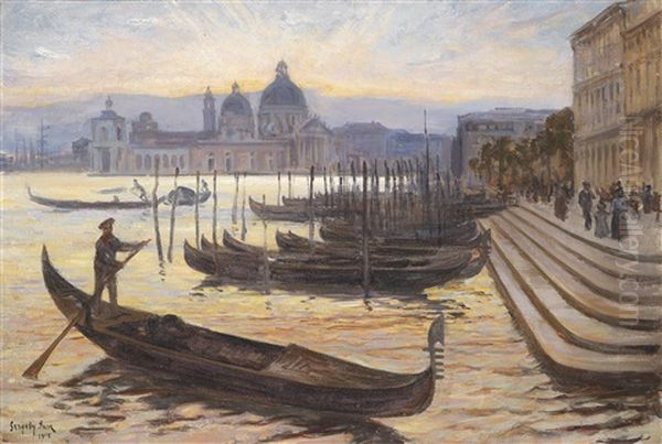 Partie Aus Venedig Oil Painting by Imre Gergely