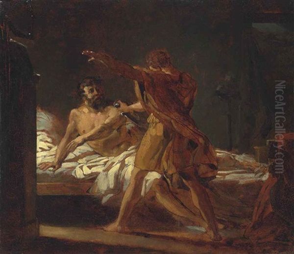 A Roman General In His Bedchamber Oil Painting by Theodore Gericault