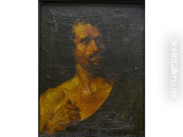 The Head Of A Bearded Man, Wearing A Cloak Oil Painting by Theodore Gericault