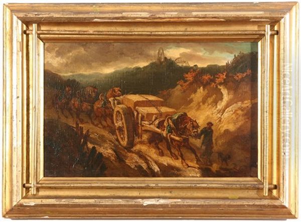 Through The Ravine Oil Painting by Theodore Gericault