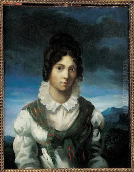 Portrait De (alexandrine Modeste Caruel De Saint Martin?) Oil Painting by Theodore Gericault