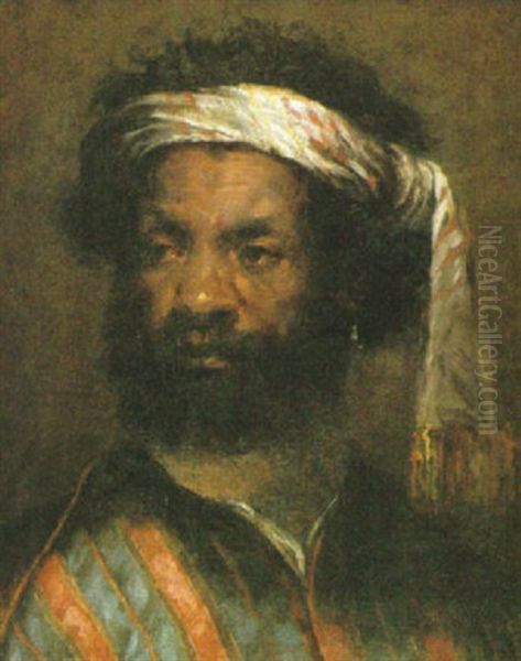 Portratt Av Morian Oil Painting by Theodore Gericault