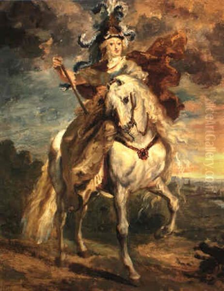 Marie De Medicis Au Pont-de-ce Oil Painting by Theodore Gericault