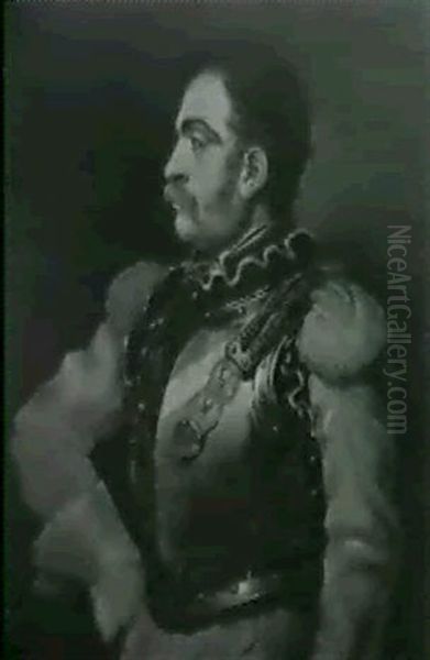 Portrait De Carabinier Oil Painting by Theodore Gericault