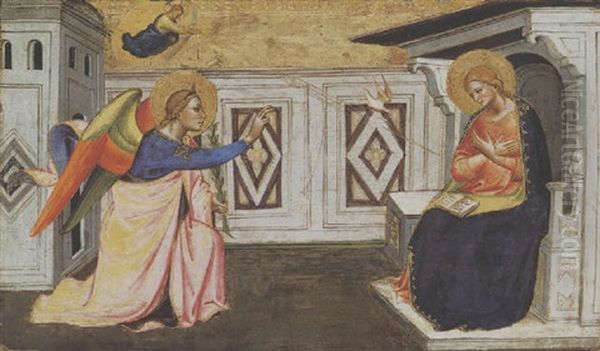 The Annunciation Oil Painting by Niccolo di Pietro Gerini