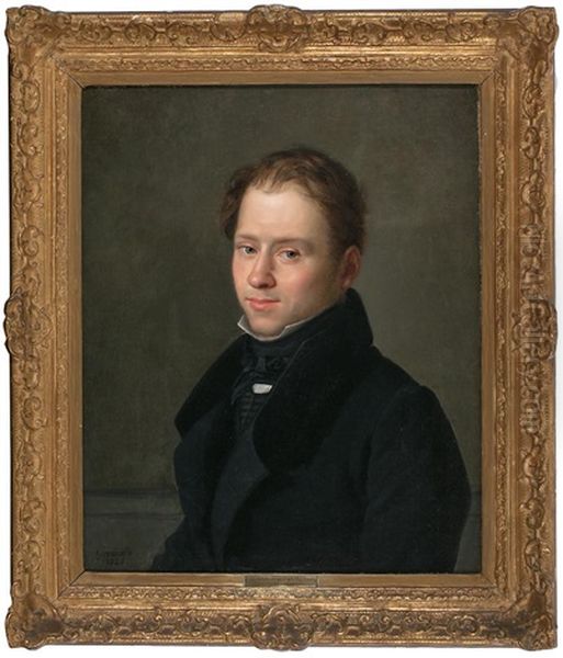 Retrato De Un Joven Oil Painting by Jean-Baptiste-Louis Germain