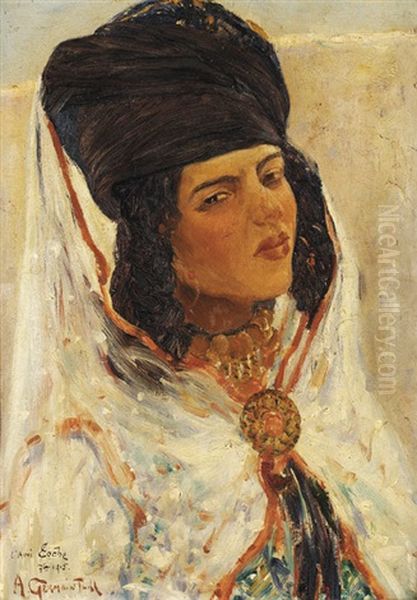 Femme Ouled Nails Oil Painting by Alphonse Leon Germain-Thill